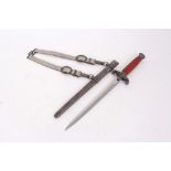 Second World War Nazi Wehrmacht Dress Dagger with polished steel blade by F.W. Holler,
