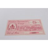 Isle of Man – Onchan Internment Camp Five Shillings banknote