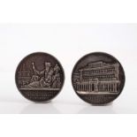 Vatican City – two early 19 th century silver medallions