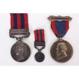 Victorian India General Service Medal with one clasp- Burma 1885 - 87 named to Sergt. Major. T.J.H.