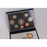 G.B. George V gold Sovereign 1917P and Royal Mint Guernsey 1987 eight-coin collection