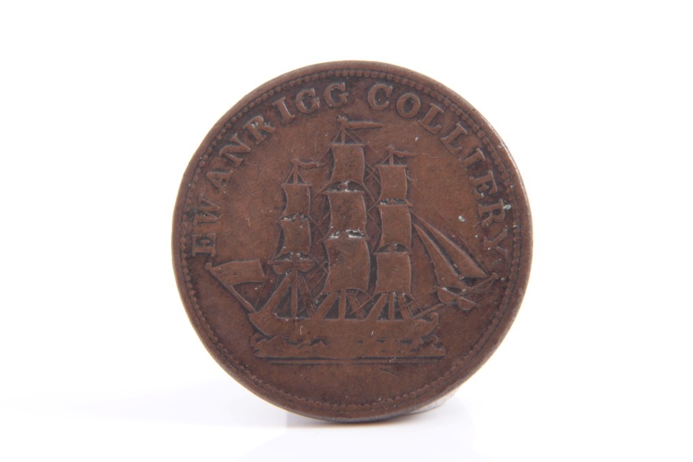 G.B. Cumberland, Ewanrigg Colliery, A. W. Hillary AE Pit Check token