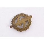 Nazi S.A. sports badge, in gilt, numbered 264587 on reverse