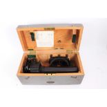 Second World War British military gun sighting telescope Patt. G.G.376 in pine transit case