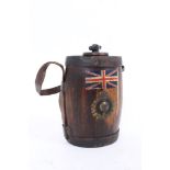 Victorian British Military Italian / Oliver pattern water bottle, with painted Union Jack and