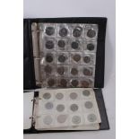 G.B. two coin albums containing mixed silver and base metal coinage