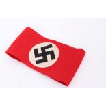 Nazi party arm band with RZM paper label to interior numbered- 344672