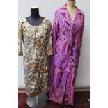 1950s - 70s clothing including day dresses, 1960s 'Down Town' coat, evening tops and gentlemen's