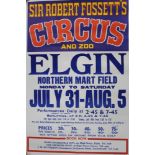 Circus Poster Fossett's Famous Circus and Zoo at Co. Mayo-Ireland's Newest Attraction, unknown