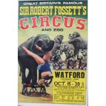 Circus Posters Sir Robert Fossett's Circus and Zoo The Biasini Troupe and also Elephants with