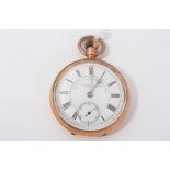 Gold plated Fattorini & Sons pocket watch