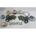 Collection of Halcyon Days enamel boxes and decorative items