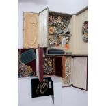 Group of costume jewellery and wristwatches