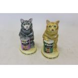 Two Royal Doulton limited edition Whiskas Cats- Silver Tabby and Ginger
