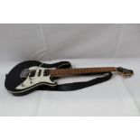 Electric guitar by Guvnor, model GE Chase 500, black satin finish, in Crafter soft case