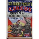 Circus Poster Sir Robert Fossett's Circus and Zoo 'The World's Most Adorable Baby Elephants.