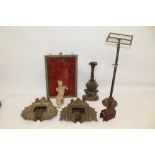 Two 19th century cast iron miniature models of fireplaces, by Greenlees, Glasgow, 27cm wide,