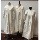 Quantity of Victorian and later babies clothing including white cotton and lace christening gowns,