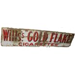 Rectangular enamel advertising sign 'Wills's Gold Flake Cigarettes'