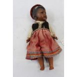 Doll Gypsy bisque head Heubach Koppelsdorf 452.14/0. Moulder head, painted features, brown sleeping