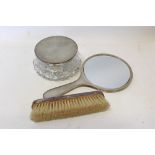 Silver dressing table items