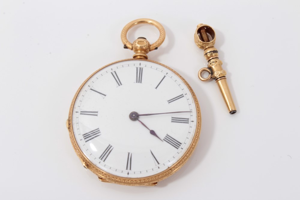 Gold (18ct) fob watch