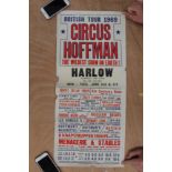 Circus Posters Various 1960's period including Hoffmann, Robert Bros.. etc.