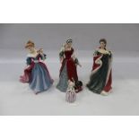 Two Royal Doulton limited edition figures - Anne Boleyn HN3232 and Queen Anne HN3141, plus Royay