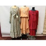 A small collection of 1980's dresses by designer Annie Gough