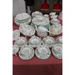 Minton Haddon Hall pattern tea and dinner service to include tureens, meat plates, gravy boats,