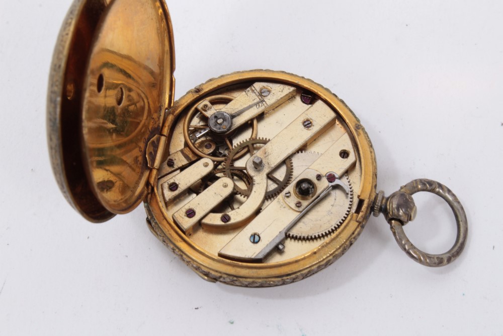 Two pocket watches and silver backed wristwatch (3) - Image 8 of 8