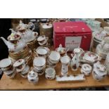 Extensive collection of Royal Albert Old Country Rose tea and dinner service to include three