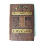 Victorian bound volume of ‘Beeton’s All About Cookery’ published by Ward, Lock & Co. 1880s Edition