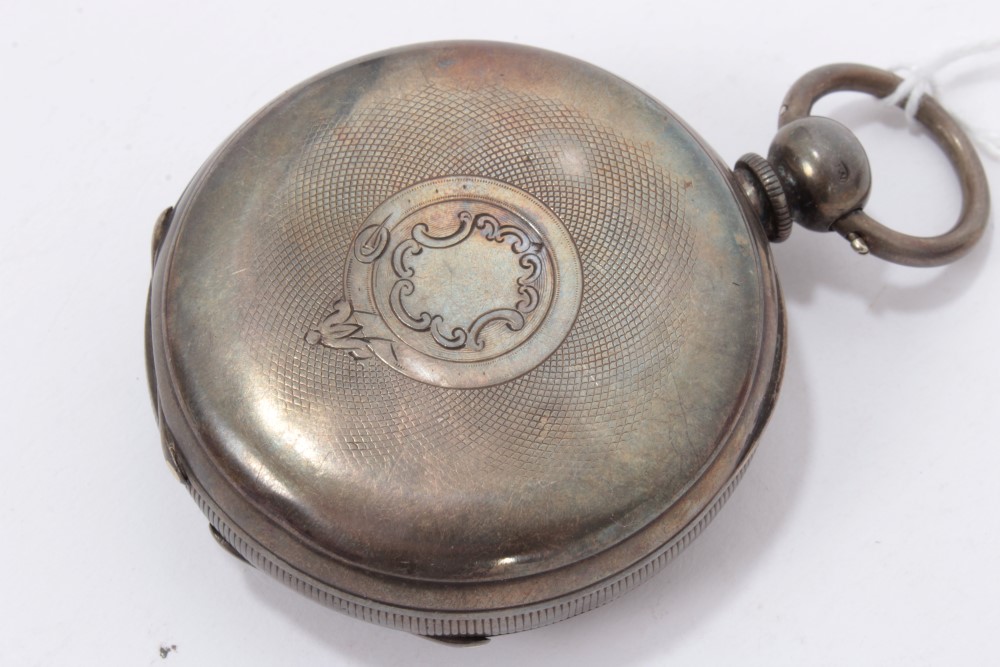 Two pocket watches and silver backed wristwatch (3) - Image 3 of 8