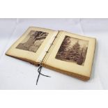 Victorian Photograph Album containing large photographs of Scotland, including Blair Castle,