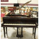 Mid 20th century baby Grand Piano in rosewood case by John Broadwood & Sons, London