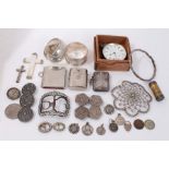 Group silver and white metal costume jewellery and bijouterie
