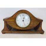 Art Nouveau oak mantel clock retailed by Mappin & Webb