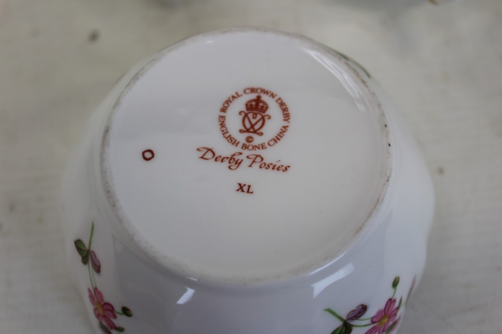 Royal Crown Derby Posies pattern teaware to include tea and coffee pot, tureen, cream jug, milk jug - Image 2 of 3