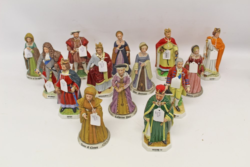 Group of fourteen Royal figures depicting the Kings and Queens of England