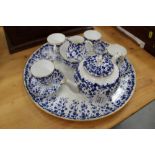 Royal Worcester blue and white cabaret set - 12 pieces