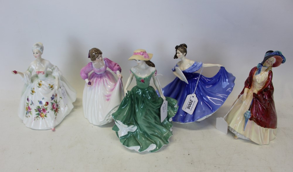 Ten Royal Doulton ladies- Elaine HN2791, Paisley Shawl HN1987, Ashley HN3420, Best Wishes HN3971,