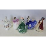 Ten Royal Doulton ladies- Elaine HN2791, Paisley Shawl HN1987, Ashley HN3420, Best Wishes HN3971,