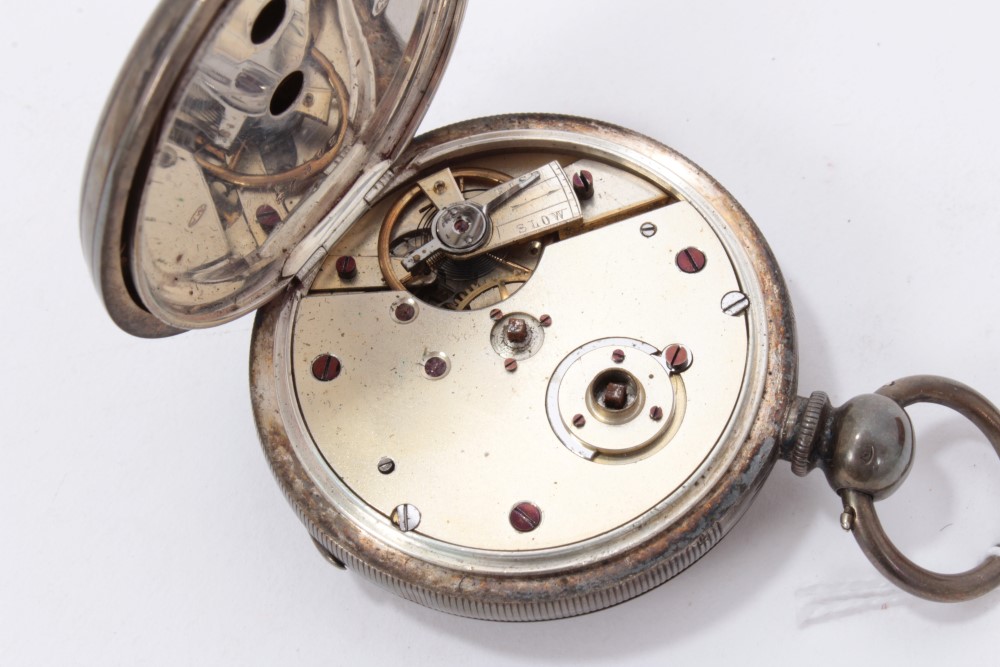 Two pocket watches and silver backed wristwatch (3) - Image 4 of 8