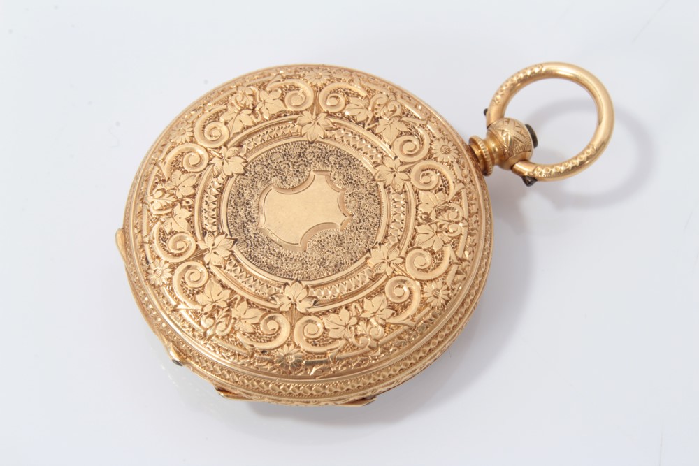 Gold (18ct) fob watch - Image 2 of 3