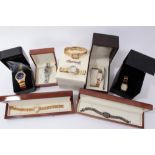 Group ladies' gem set wristwatches including Ingersoll