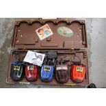 Danelectro Coolcat guitar pedal case, housing five pedals, including FAB metal, FAB distortion, FAB