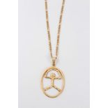 Gold (18ct) pendant on chain