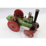 First World War period scratch-built wooden model of a traction engine