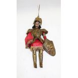 Unusual antique puppet in the form of a Knight.